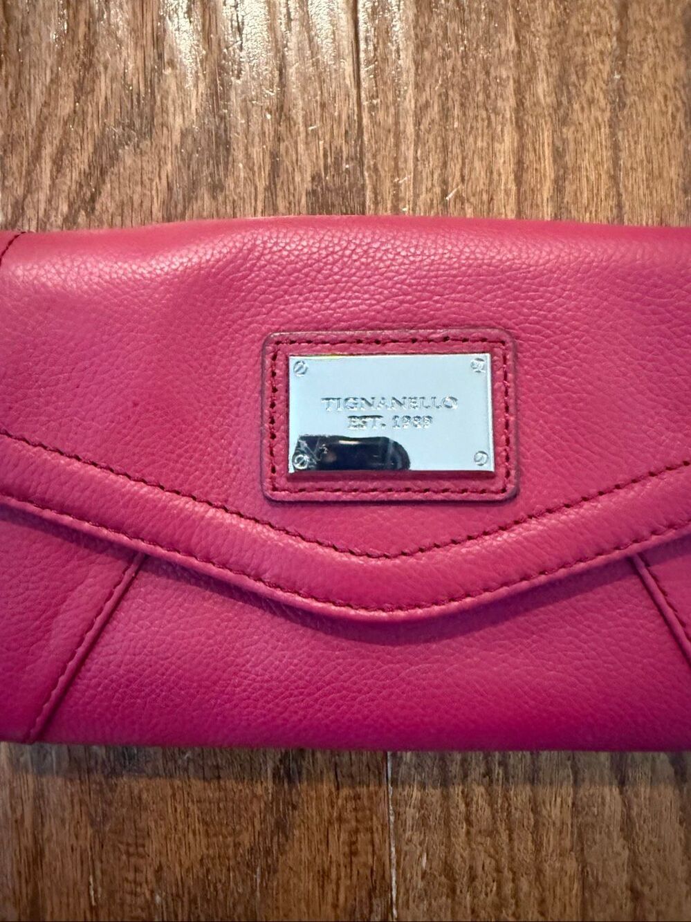 Tignanello red crossbody bag genuine leather 8βx5β - Picture 4 of 7